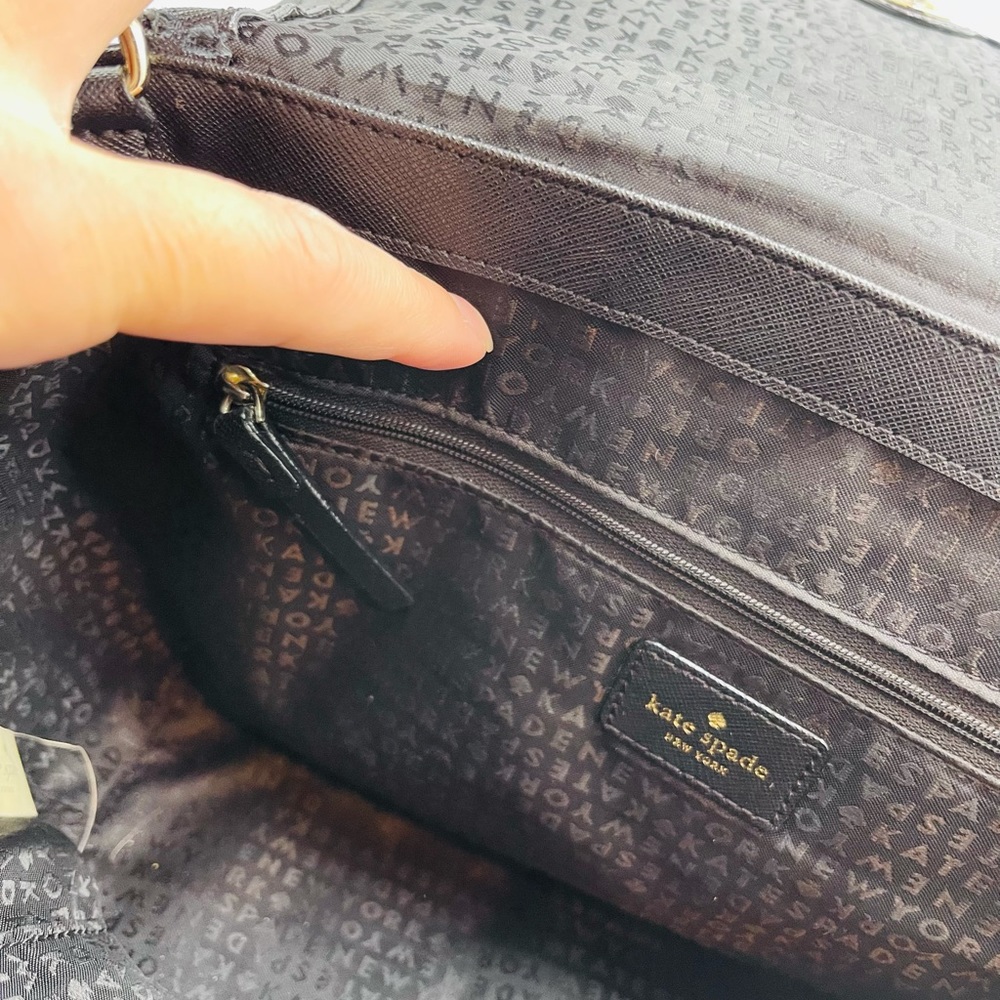 KATE SPADE BLACK CROSSBODY MEDIUM TOTE BAG - Picture 10 of 16